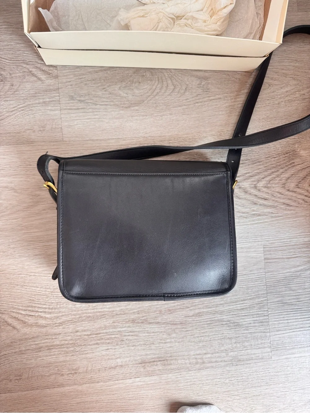 Coach structured leather